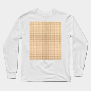 Beige checkered pattern Long Sleeve T-Shirt